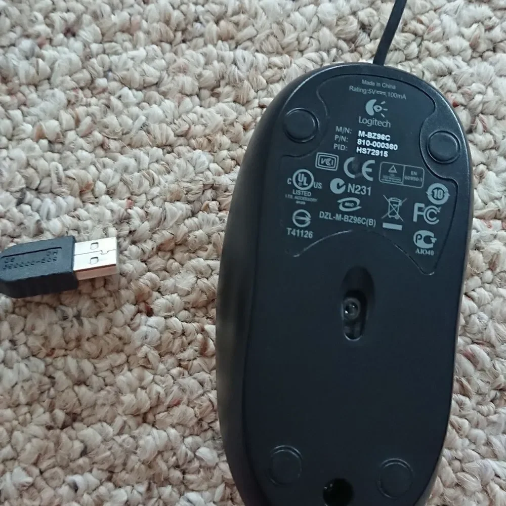 logitech laser wired mouse